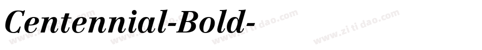 Centennial-Bold字体转换
