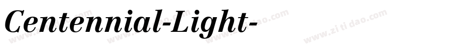 Centennial-Light字体转换