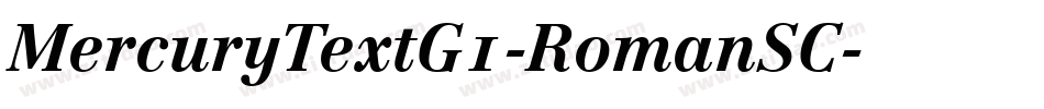 MercuryTextG1-RomanSC字体转换