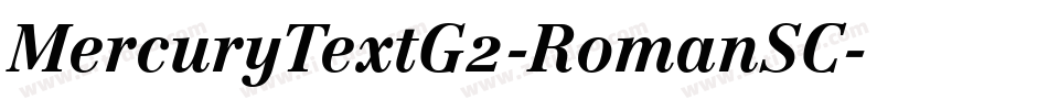 MercuryTextG2-RomanSC字体转换