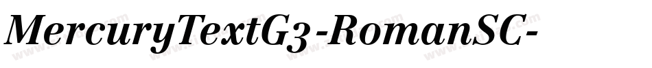 MercuryTextG3-RomanSC字体转换