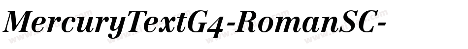 MercuryTextG4-RomanSC字体转换