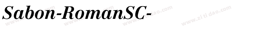Sabon-RomanSC字体转换
