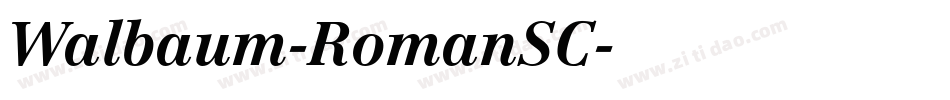 Walbaum-RomanSC字体转换