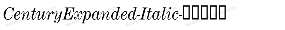 CenturyExpanded-Italic字体转换