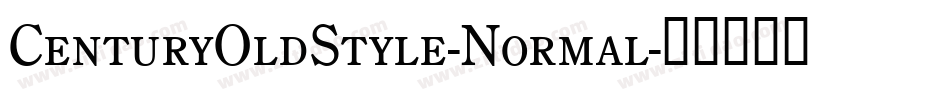 CenturyOldStyle-Normal字体转换