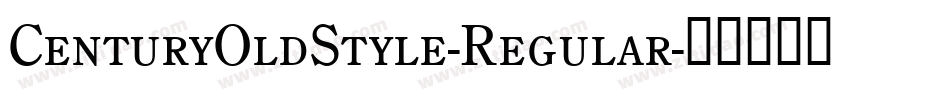 CenturyOldStyle-Regular字体转换