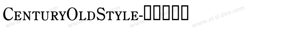 CenturyOldStyle字体转换