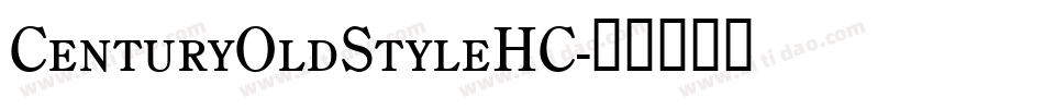 CenturyOldStyleHC字体转换