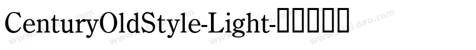 CenturyOldStyle-Light字体转换
