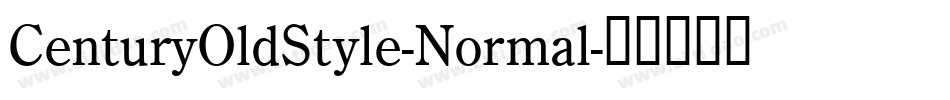 CenturyOldStyle-Normal字体转换