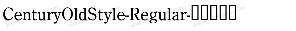 CenturyOldStyle-Regular字体转换