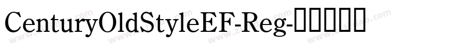 CenturyOldStyleEF-Reg字体转换