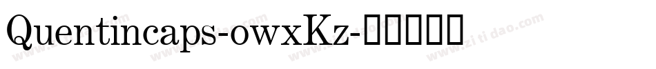 Quentincaps-owxKz字体转换