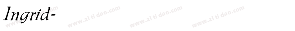 Ingrid字体转换