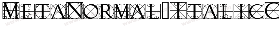 MetaNormal-ItalicCaps字体转换