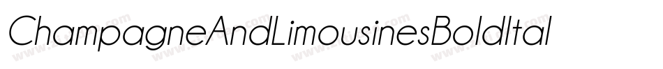 ChampagneAndLimousinesBoldItalic-dqex字体转换
