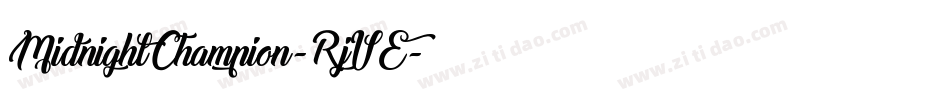 MidnightChampion-RjVE字体转换