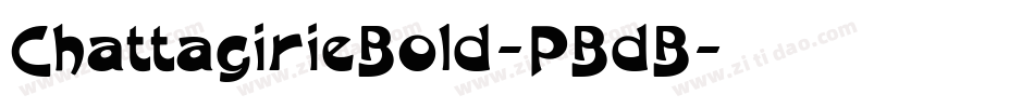 ChattagirieBold-PBdB字体转换