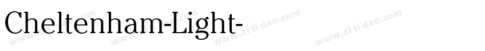 Cheltenham-Light字体转换