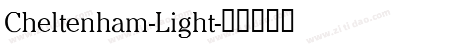 Cheltenham-Light字体转换