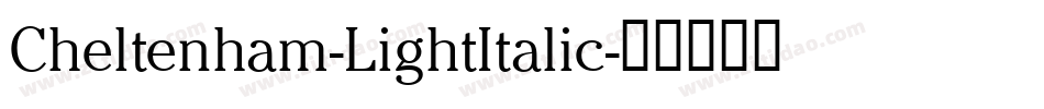 Cheltenham-LightItalic字体转换