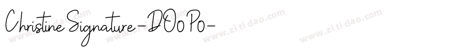 ChristineSignature-DO0P0字体转换