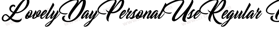 LovelyDayPersonalUseRegular-By9w字体转换 LovelyDayPersonalUseRegular-By9w字体转换