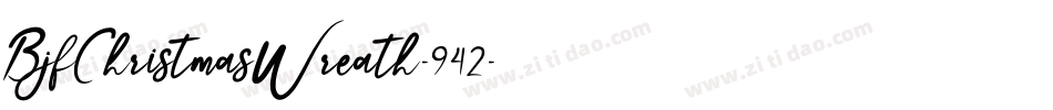 BjfChristmasWreath-942字体转换