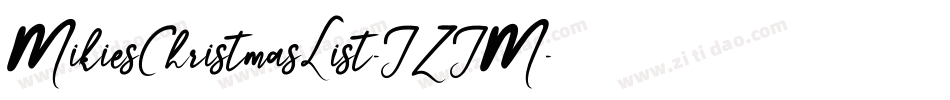 MikiesChristmasList-JZJM字体转换