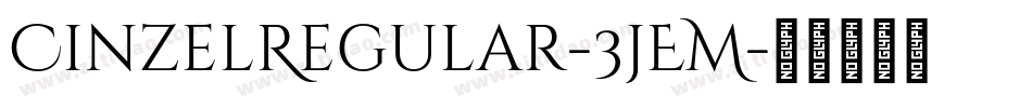 CinzelRegular-3jEM字体转换
