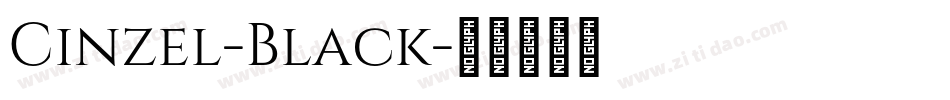 Cinzel-Black字体转换