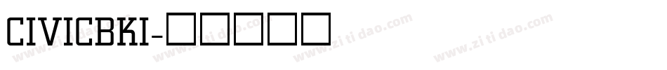 CIVICBKI字体转换