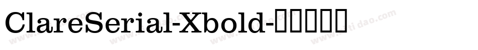 ClareSerial-Xbold字体转换