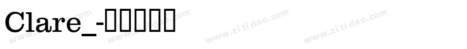 Clare_字体转换