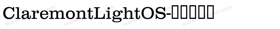 ClaremontLightOS字体转换