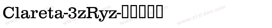 Clareta-3zRyz字体转换