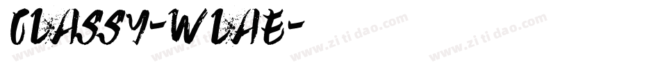 Classy-WLaE字体转换