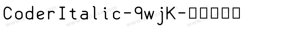 CoderItalic-9wjK字体转换