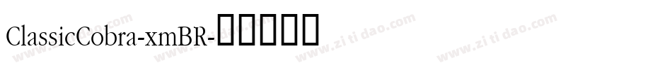 ClassicCobra-xmBR字体转换