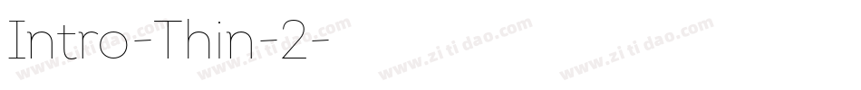 Intro-Thin-2字体转换