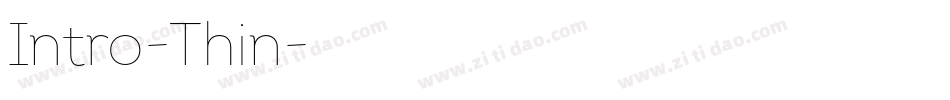 Intro-Thin字体转换