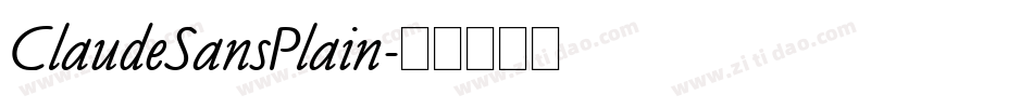 ClaudeSansPlain字体转换