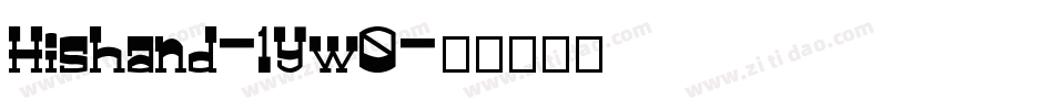 Hishand-1Yw0字体转换
