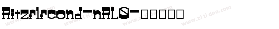 Ritzflfcond-nRL0字体转换