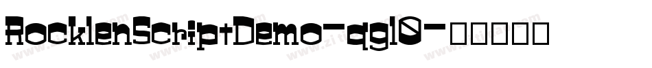 RocklenScriptDemo-qgl0字体转换