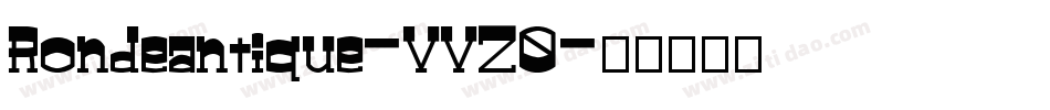 Rondeantique-VVZ0字体转换