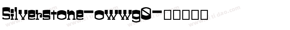 Silverstone-owwg0字体转换