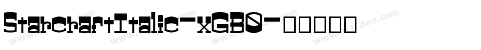 StarcraftItalic-xGB0字体转换