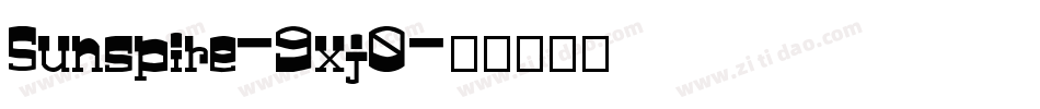 Sunspire-9xj0字体转换
